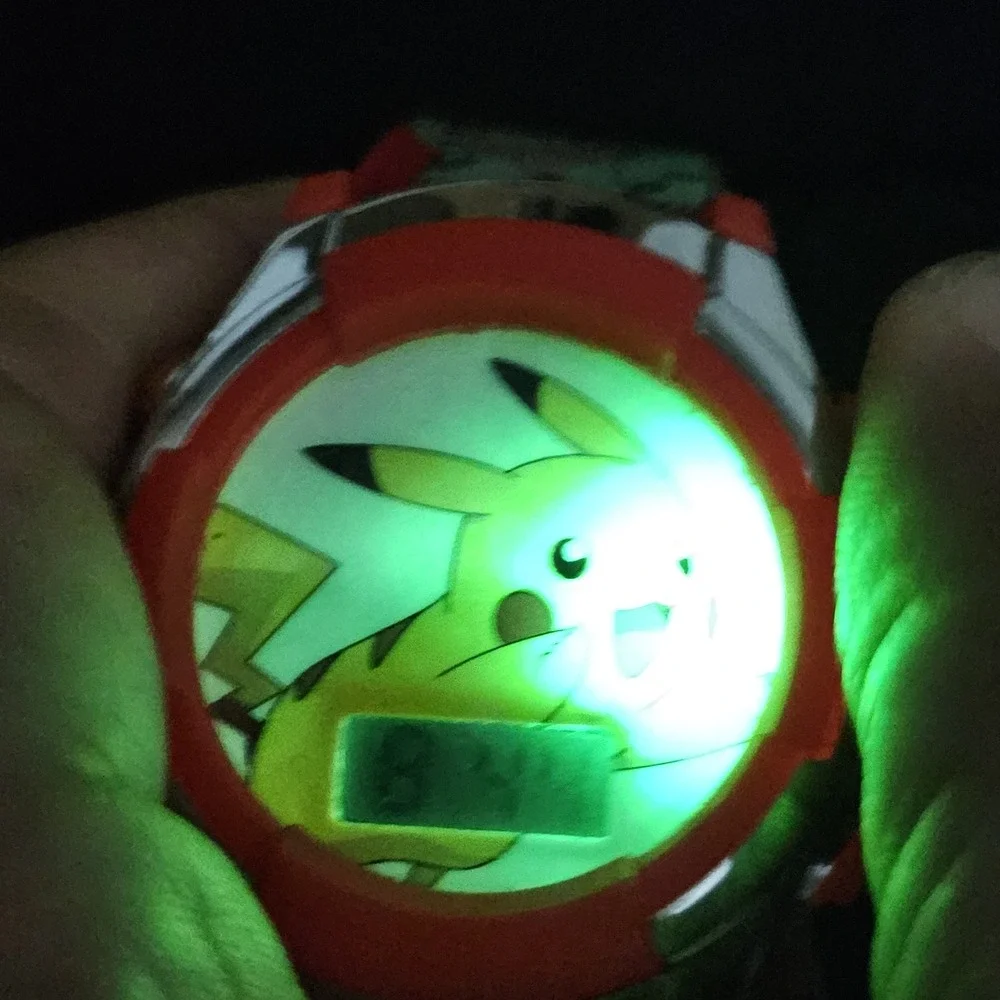 2X Pokemon Pikachu Digital Watches 36MM Multicolor Plastic Bands‎ Working